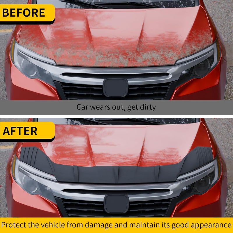 Maxzina Hood Protector Compatible with 2017-2020 Honda Ridgeline 2016-2022 Pilot 2019-2021 Passport Hood Shield TPE Hood Deflector Hood Guard for 2019 Ridgeline Accessories - Image 2